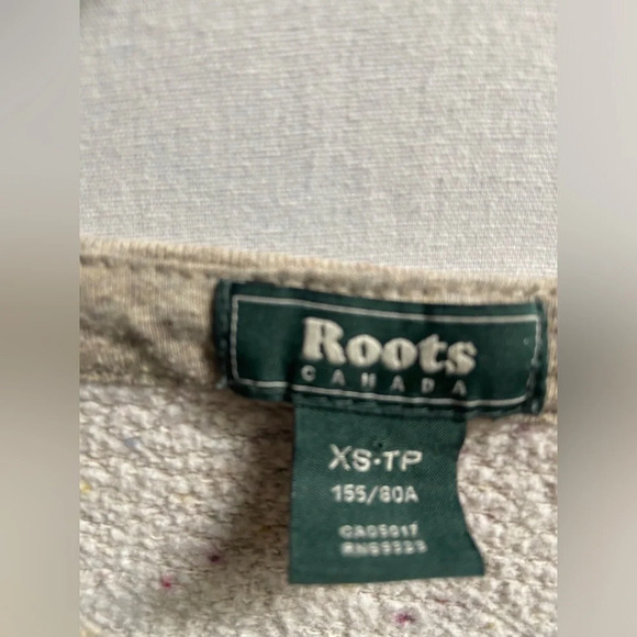 Roots 3/4 sleeve speckle colour long cotton sweatshirt Sz XS - Picture 7 of 11